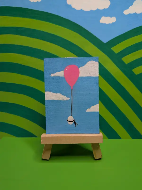 Balloon Egg aceo art card