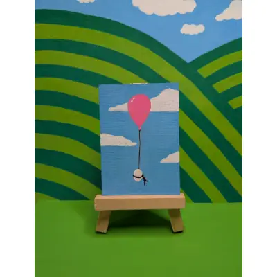 Balloon Egg aceo art card thumbnail 1