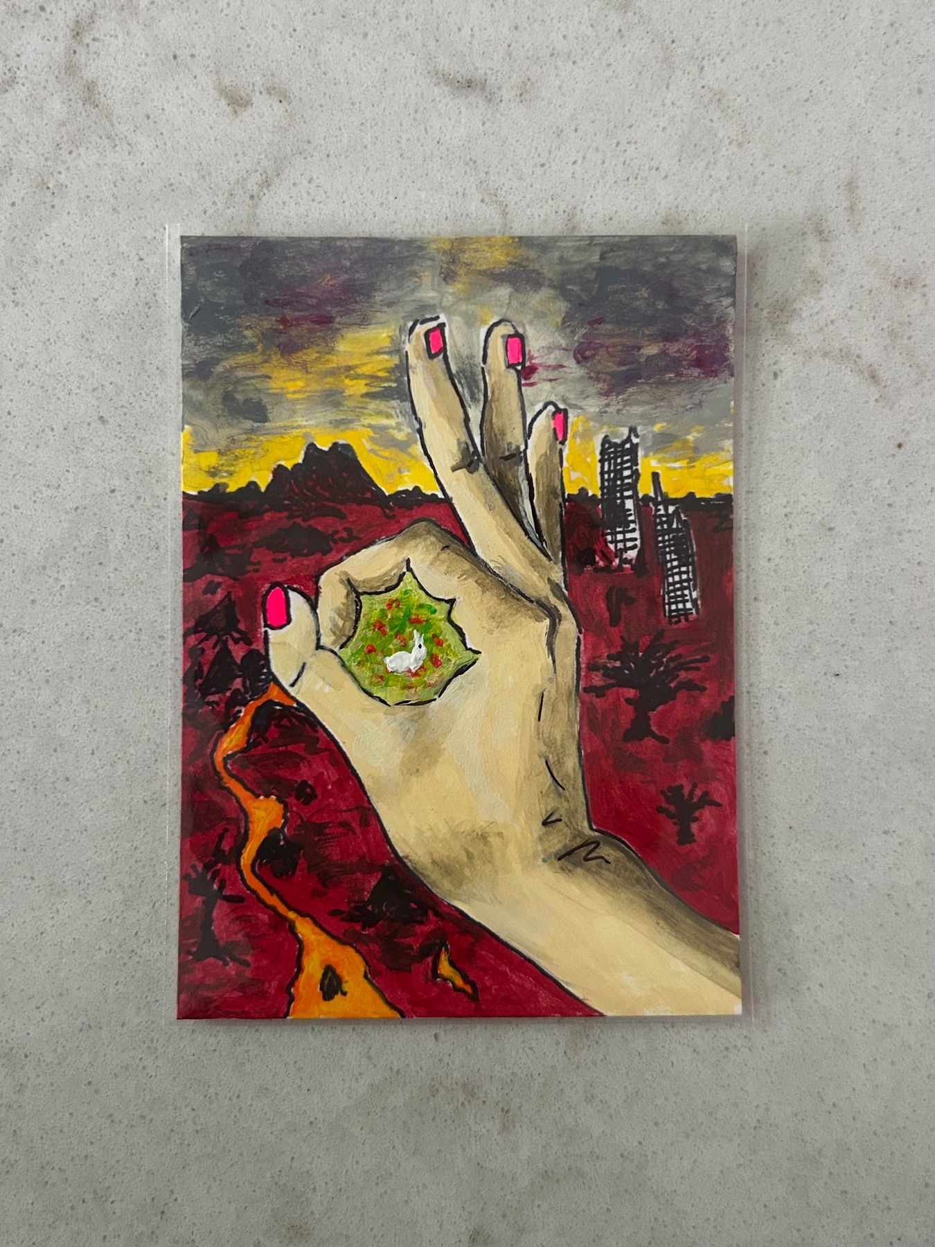 Tunnel Vision aceo art card