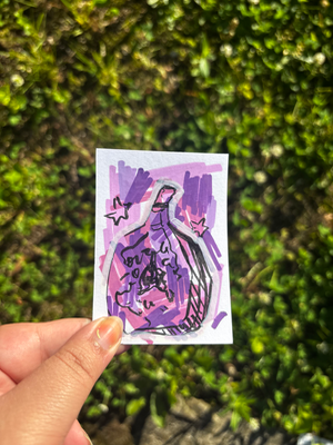 Set of two ACEOS “Abstract Wonder” aceo art card thumbnail 3