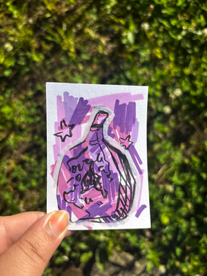 Set of two ACEOS “Abstract Wonder” aceo art card thumbnail 2