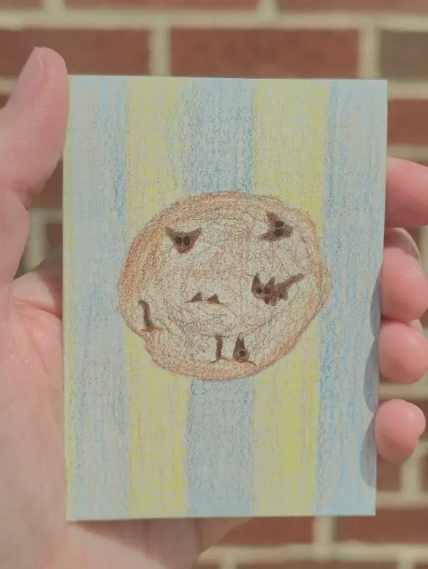 Kitty cookie aceo art card