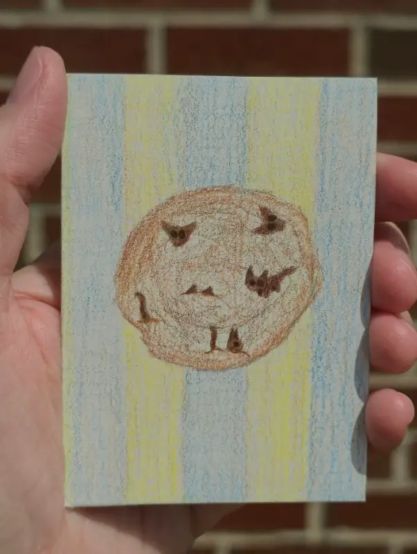 Kitty cookie aceo art card