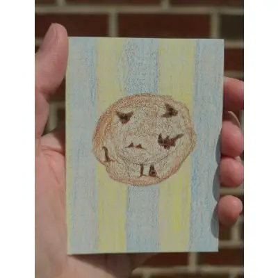 Kitty cookie aceo art card thumbnail 1