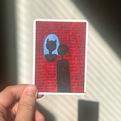 “Mirror, mirror.” aceo art card thumbnail 1