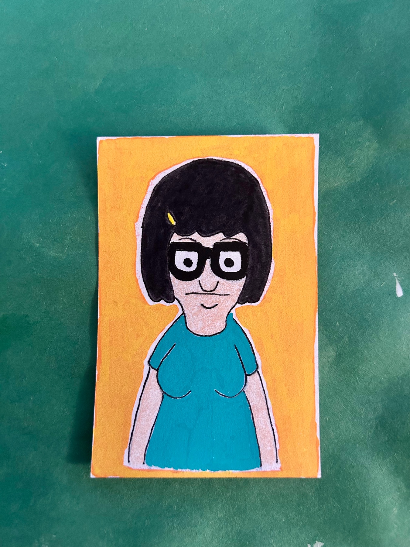 Original ACEO Card Art | Bob’s Burgers Art | Acrylic Medium aceo art card