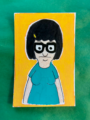 Original ACEO Card Art | Bob’s Burgers Art | Acrylic Medium aceo art card thumbnail 2