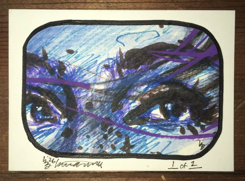 ACEO || Art Memory Collector Collaboration || Series 1 || Card 1 of 2 aceo art card