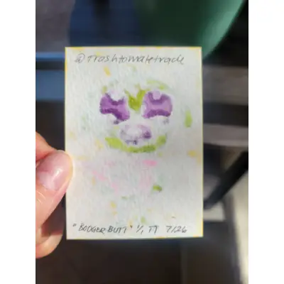 Booger Butt aceo art card thumbnail 3