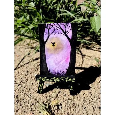 Fairy of the night aceo art card thumbnail 2
