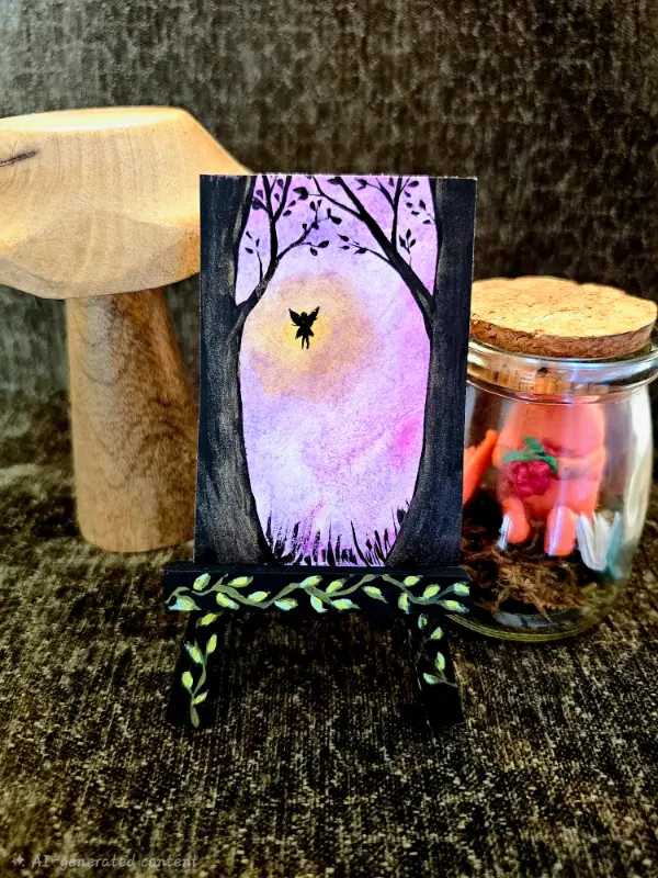 Fairy of the night aceo art card