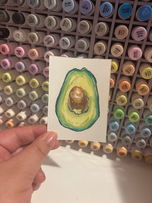 “Avocado” Fruit aceo art card