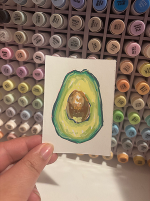“Avocado” Fruit aceo art card thumbnail 2