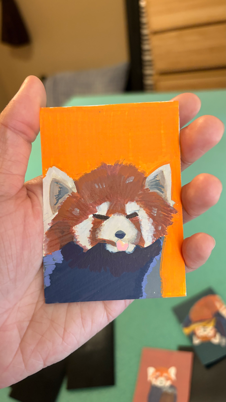 Red Panda Silly | Turning Red Series aceo art card