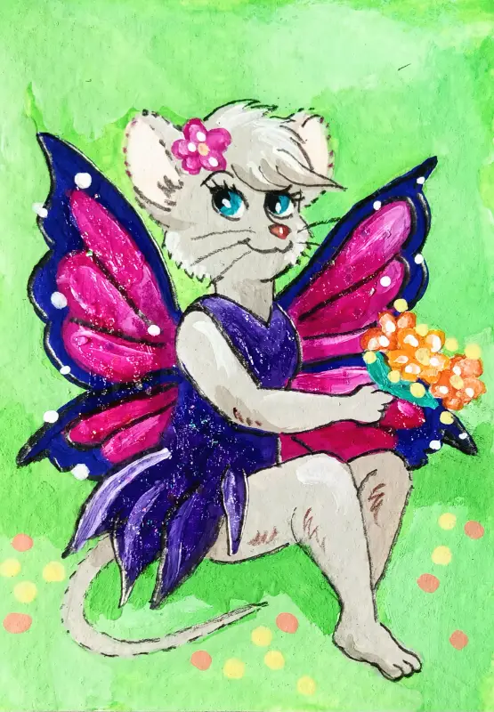 Fairy Mouse aceo art card
