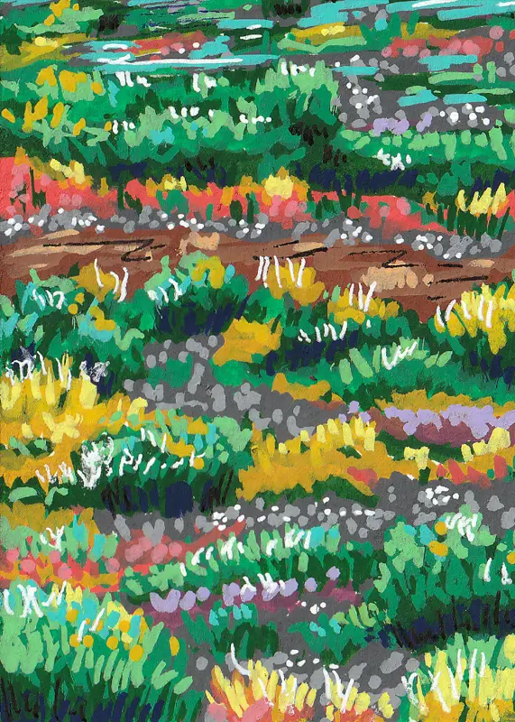 Colorful Landscape (3/4) aceo art card