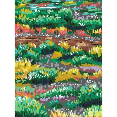 Colorful Landscape (3/4) aceo art card thumbnail 1