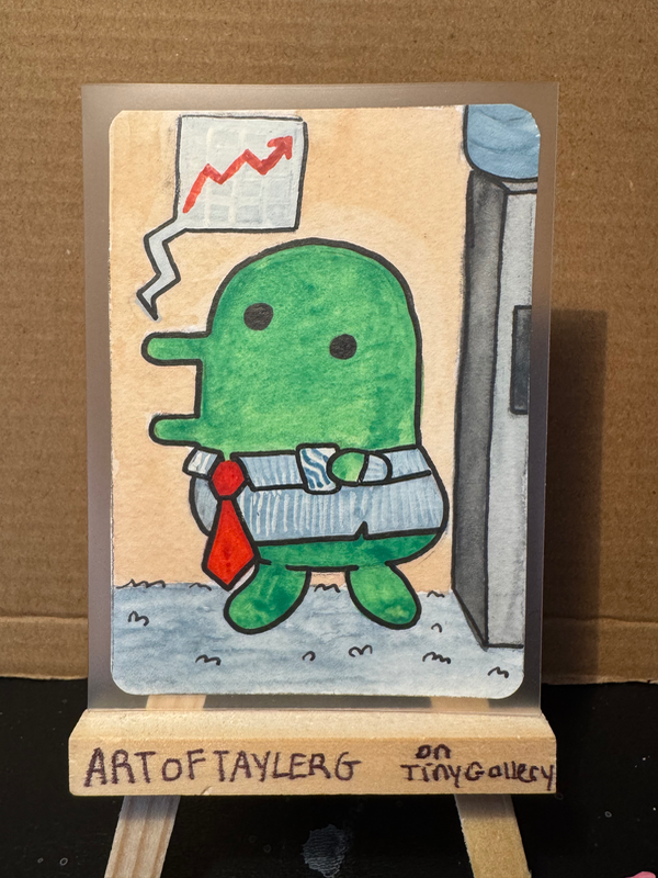 BUNDLE Big pants, Big business aceo art card