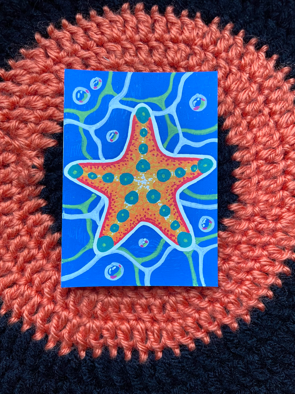 Under Waves 5/6 aceo art card