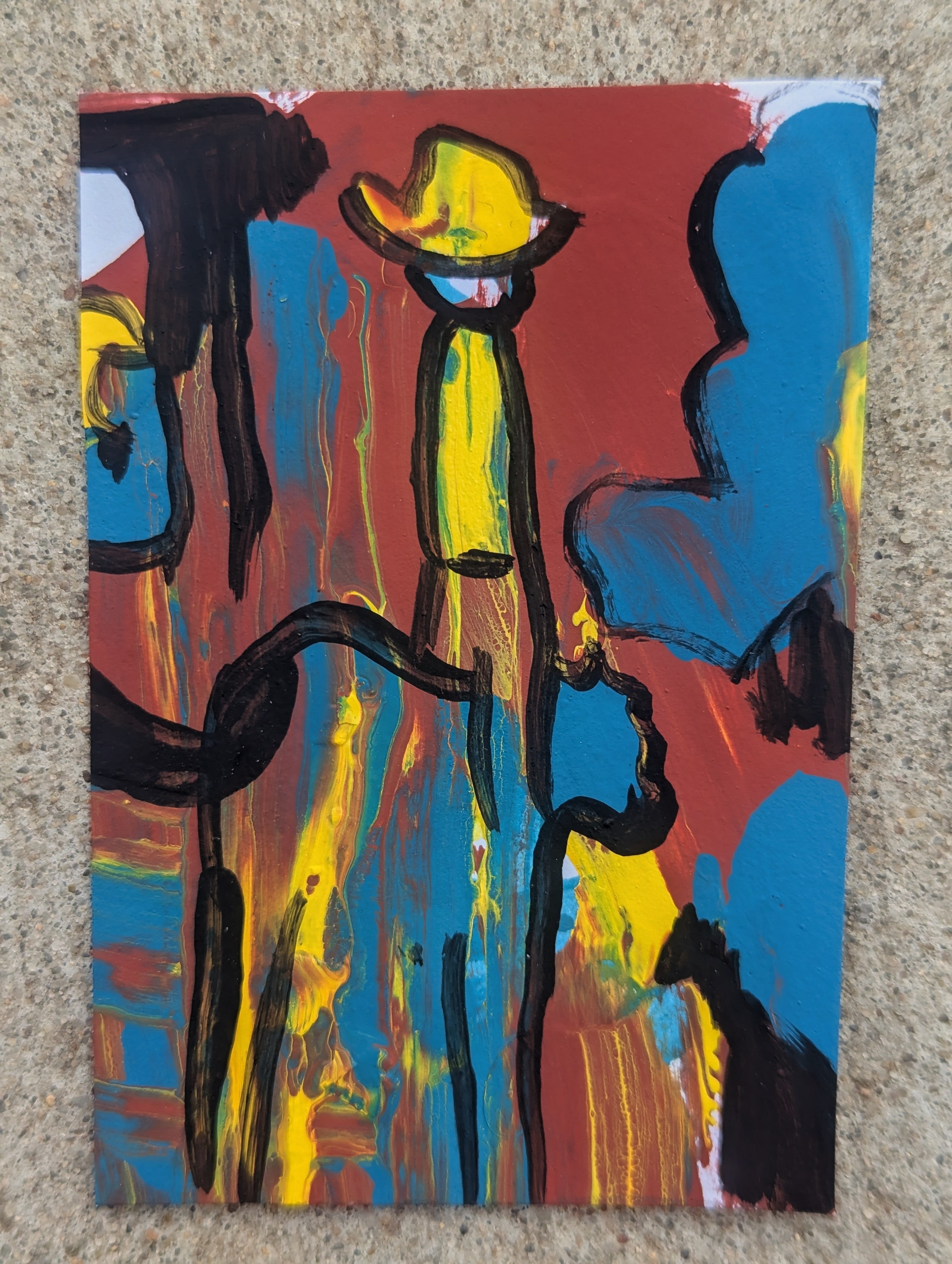 Untitled abstract 1 aceo art card