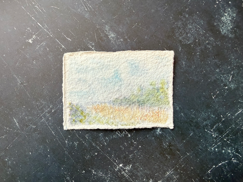 Beachy Path aceo art card