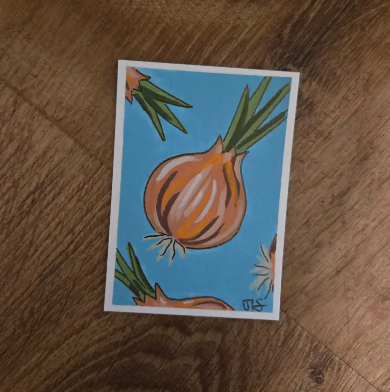 Onions aceo art card