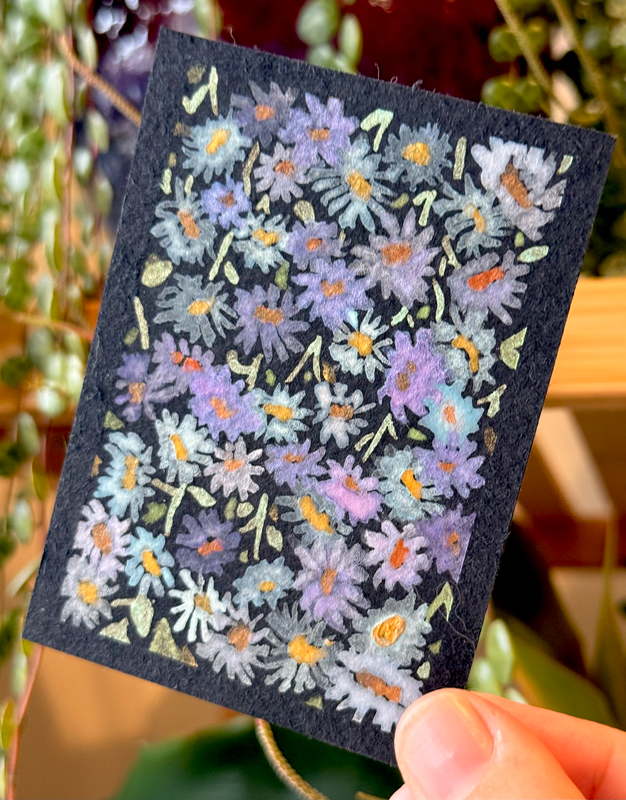 Daisies aceo art card
