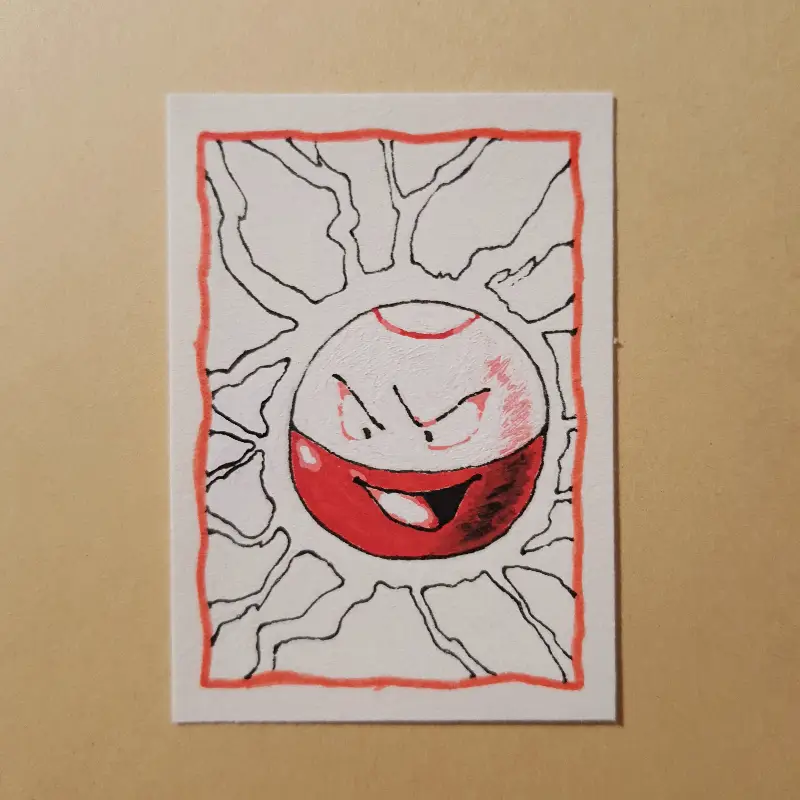 Carmine Blast aceo art card