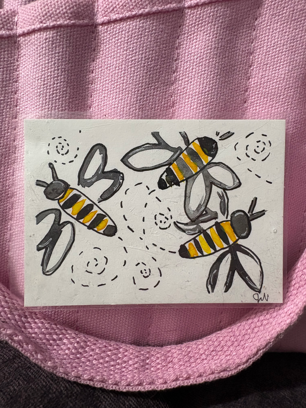 Buzzing Bees aceo art card