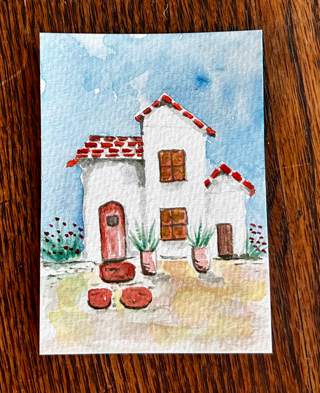 House aceo art card