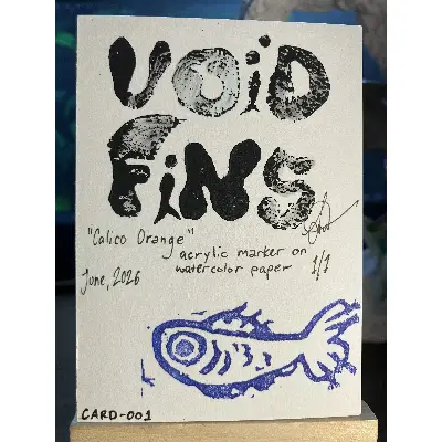 Orange Calico aceo art card thumbnail 2