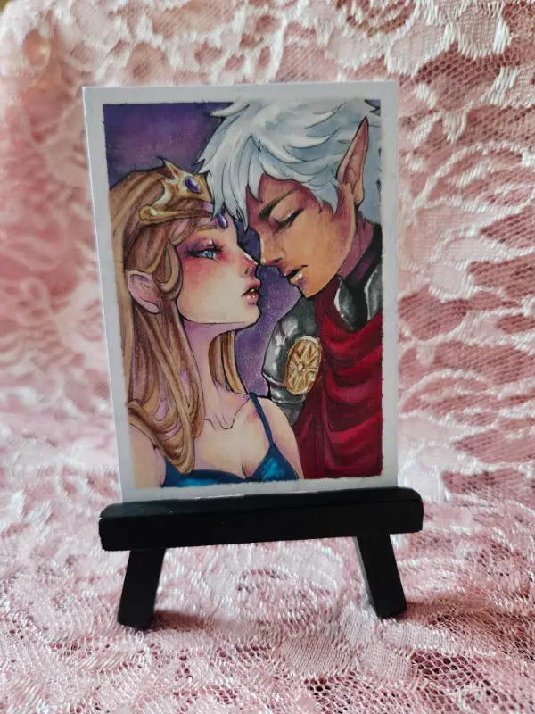 Forbidden Love - Original ACEO aceo art card