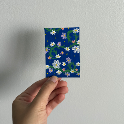 Original Floral ACEO | Starlit Vines #3/3 aceo art card thumbnail 1