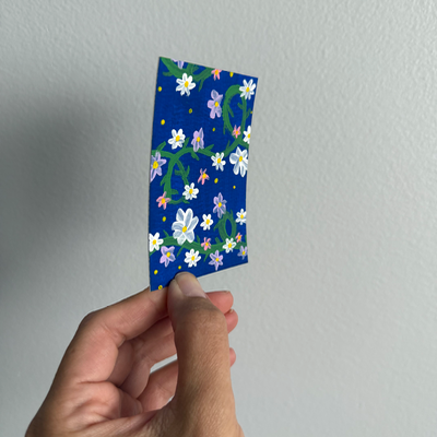 Original Floral ACEO | Starlit Vines #3/3 aceo art card thumbnail 2