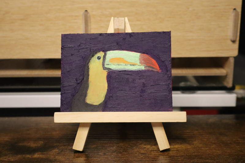 Toucan aceo art card