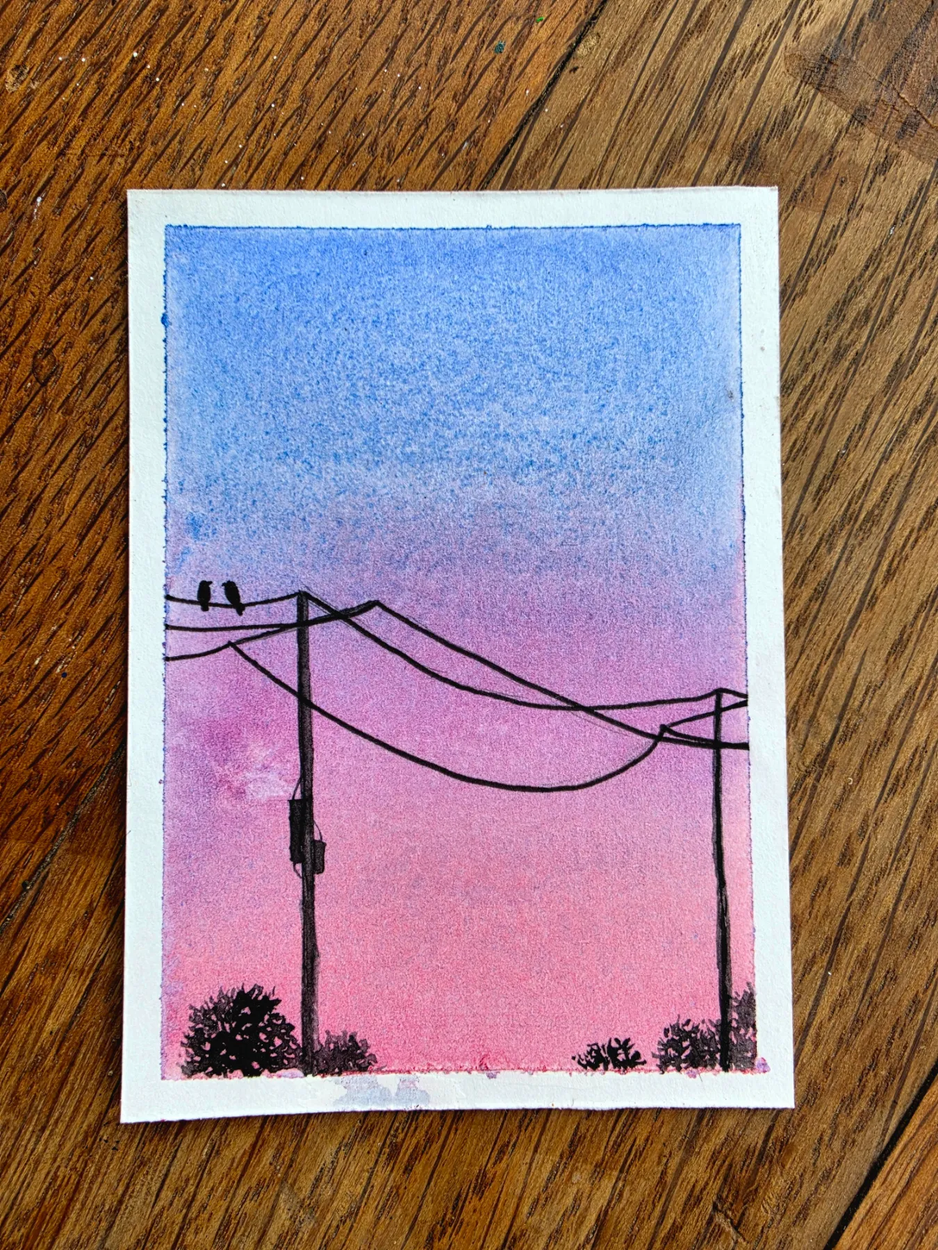 Good Morning aceo art card