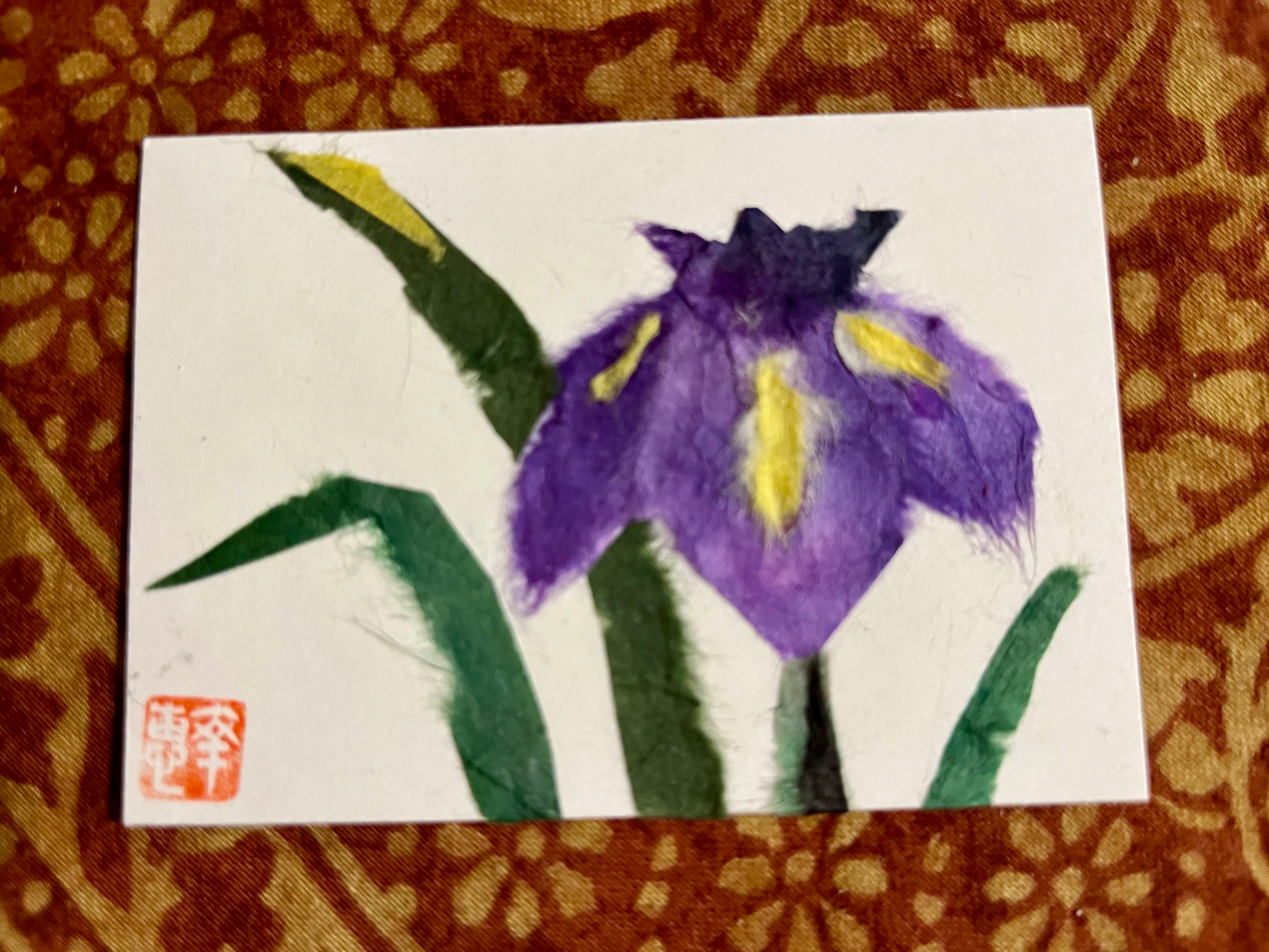 Ayame (Iris) aceo art card