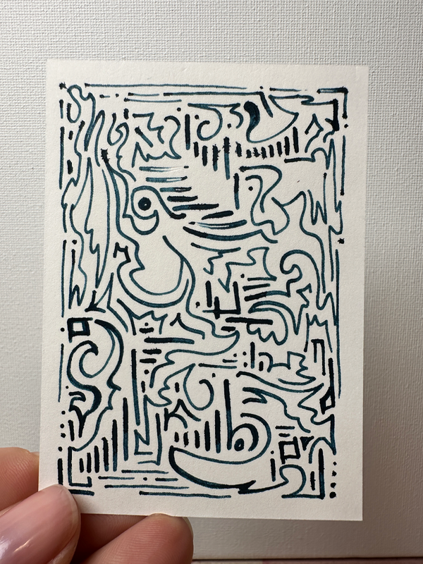 Cipher No.2 of 3 aceo art card