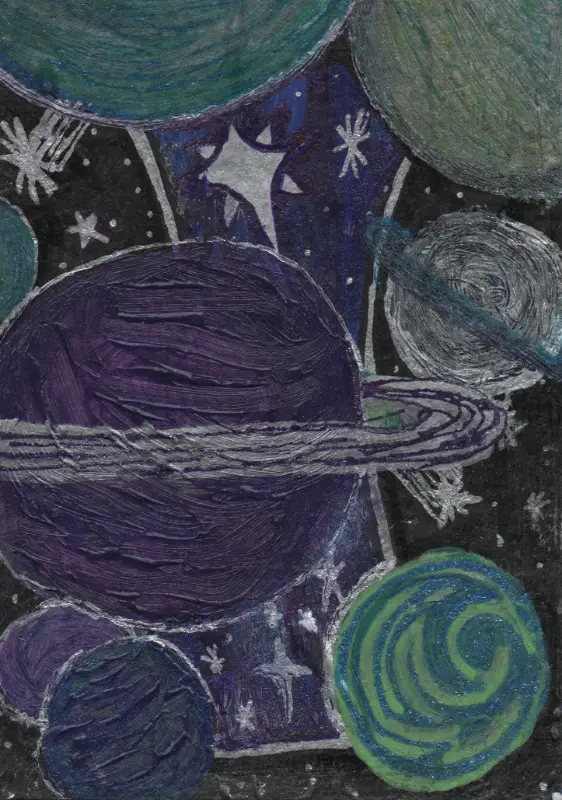 Midnight Purple Dreams aceo art card
