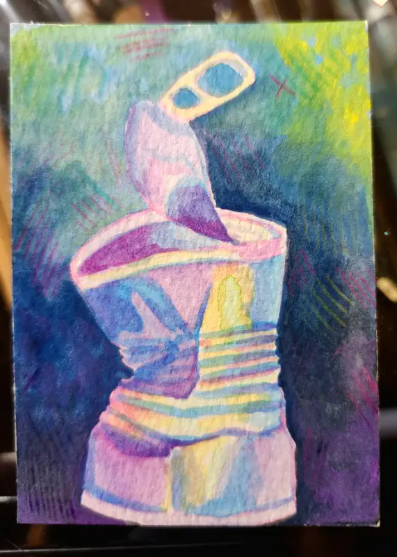 Crushed aceo art card