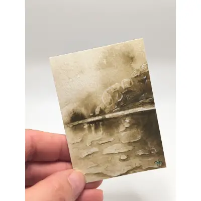 Still Waters aceo art card thumbnail 2