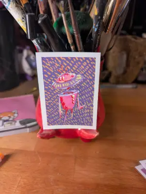 Rosalinda | Doodle-bot aceo art card thumbnail 3