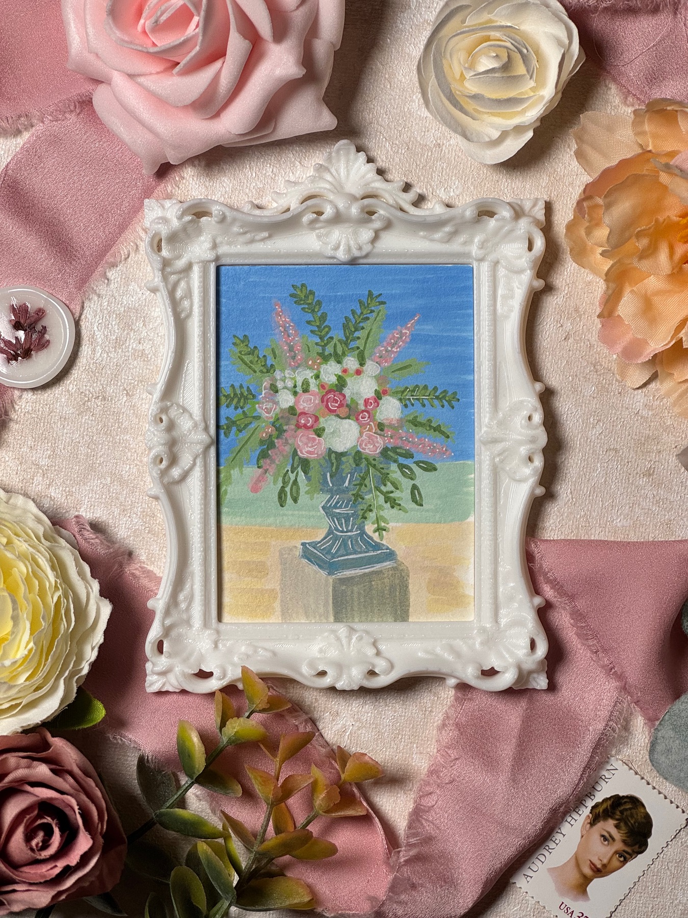 Bouquet aceo art card