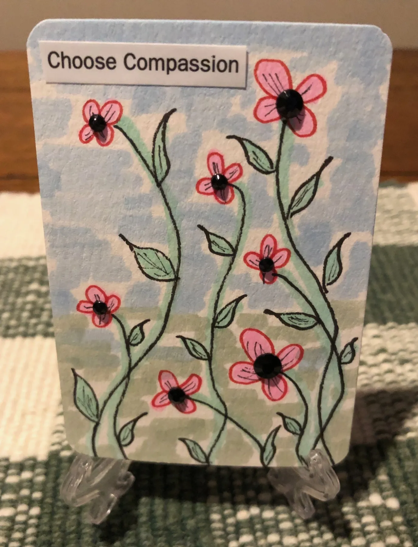 Choose Compassion aceo art card