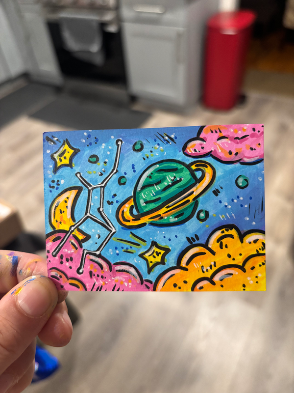 Virgo Constellation / Astrology aceo art card