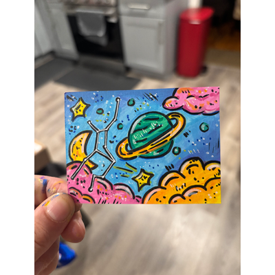 Virgo Constellation / Astrology aceo art card thumbnail 1