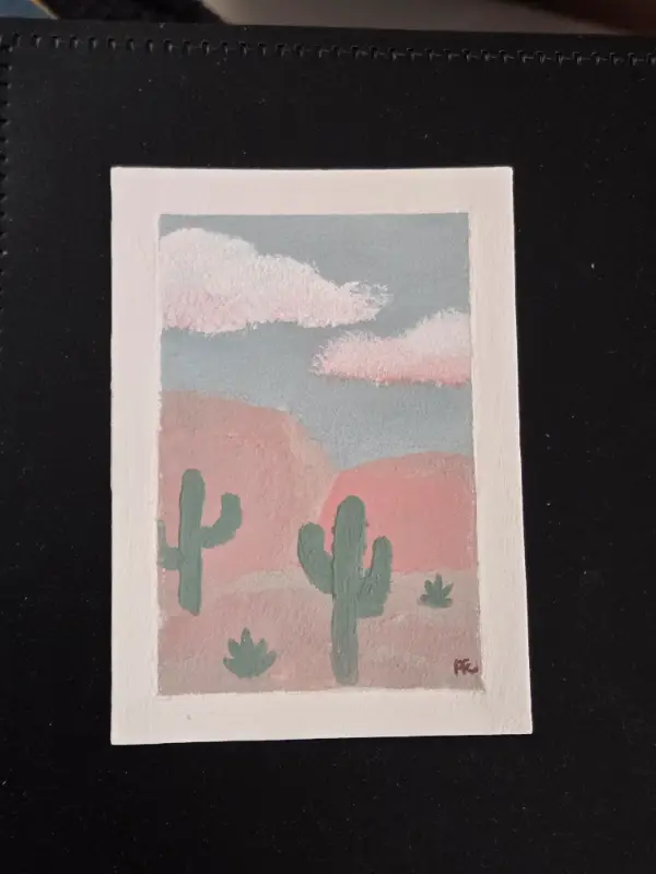 Desert Plateau aceo art card
