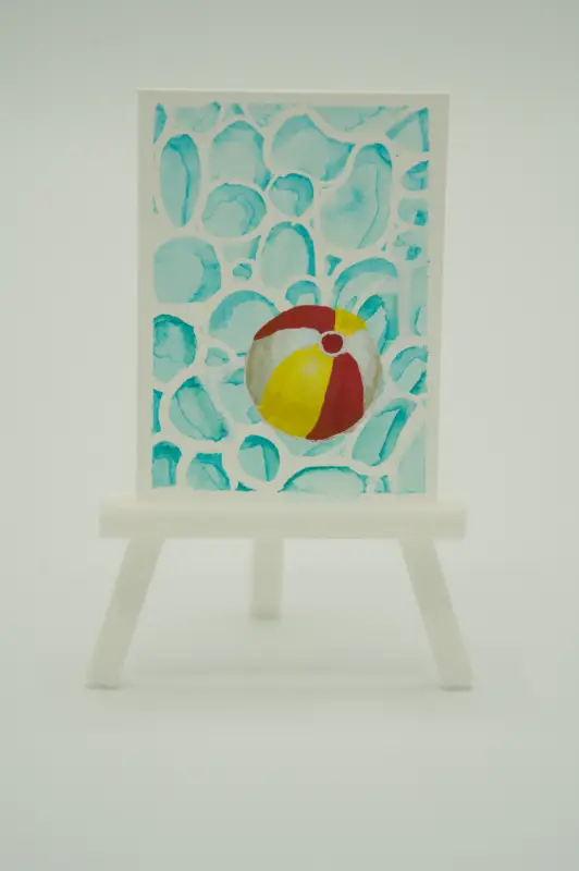 Day at the beach aceo art card