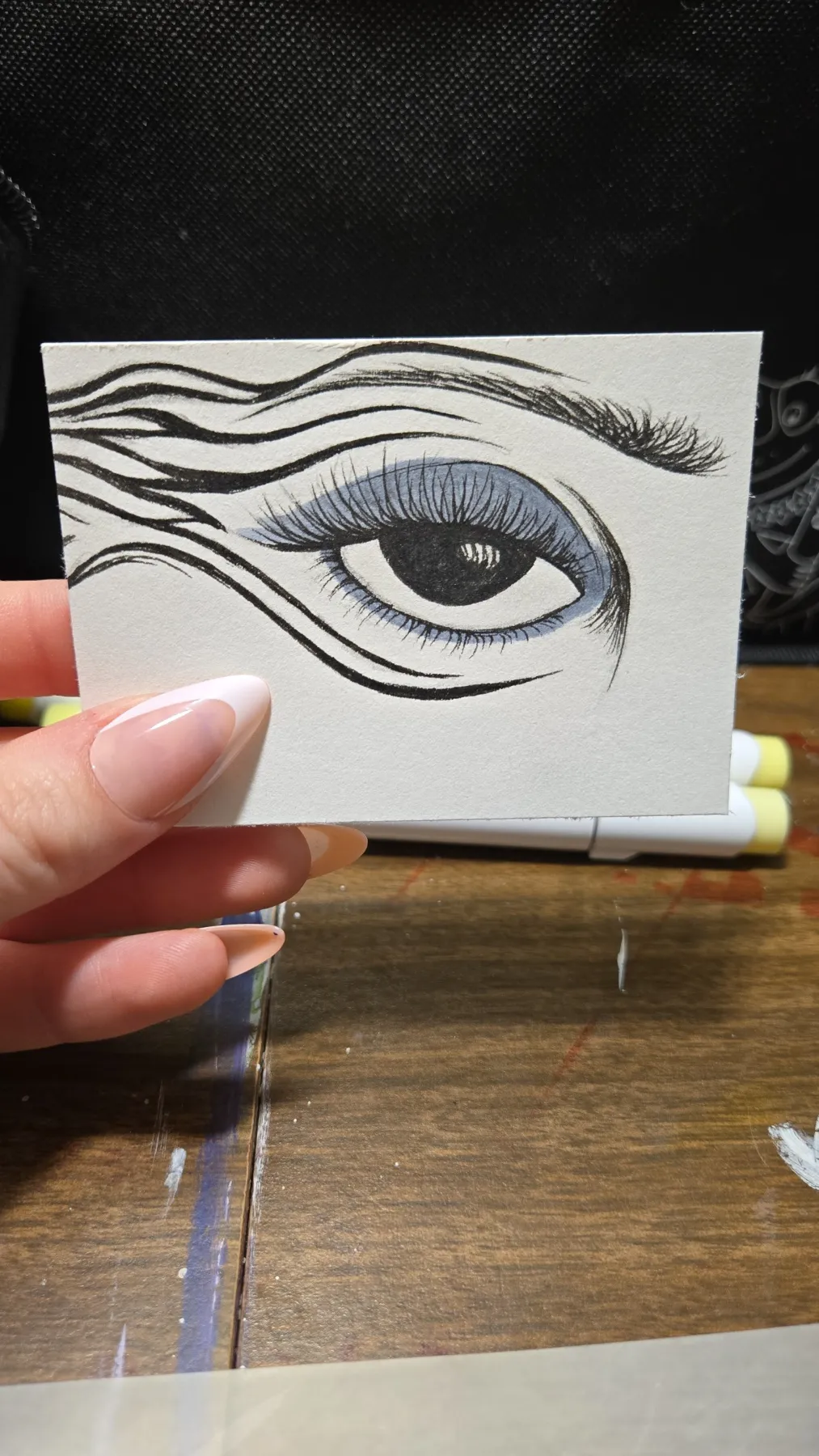 Eye sketch #5 aceo art card