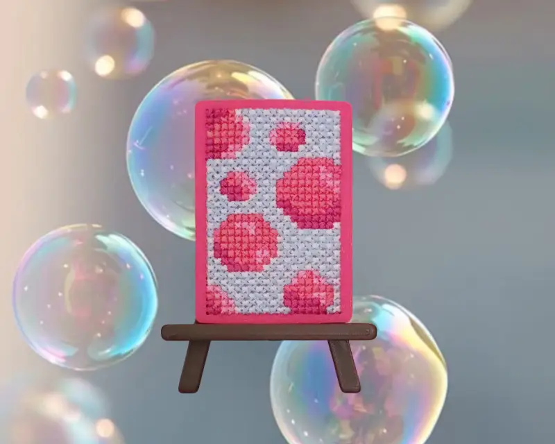 Bubblegum AF11, Hand-Stitched (1/1) aceo art card